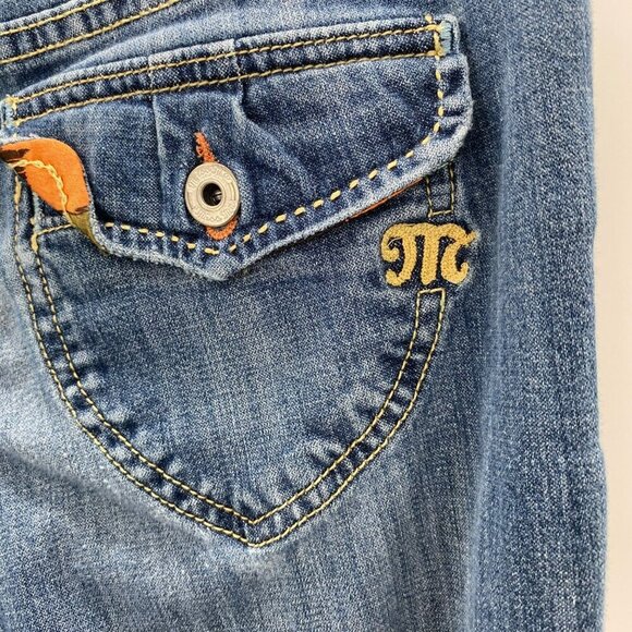 Miss Me Flare 5-Pocket Low Rise Jeans Blue Women's Size 26 - Picture 7 of 12